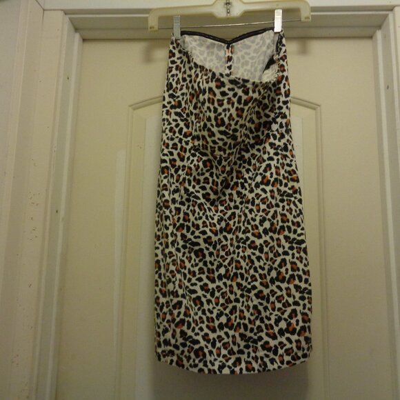 CHEETAH ANIMAL GRRRR GIRL COTTON STRAPLESS DRESS BY VOLCOM SIZE 7 - Picture 3 of 8